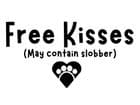 'FREE KISSES' PRINTED DOG BANDANA